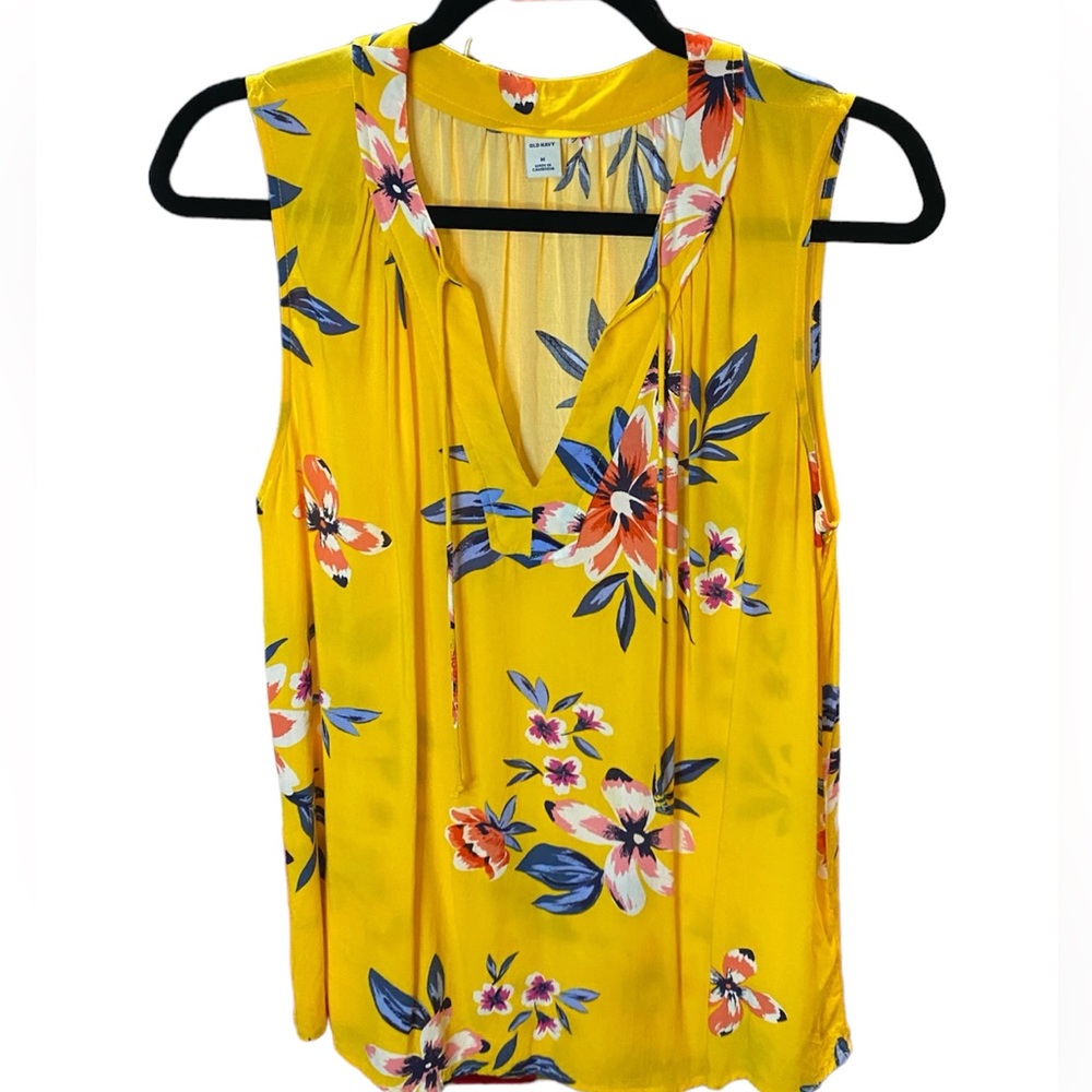 Old Navy Yellow Floral Top